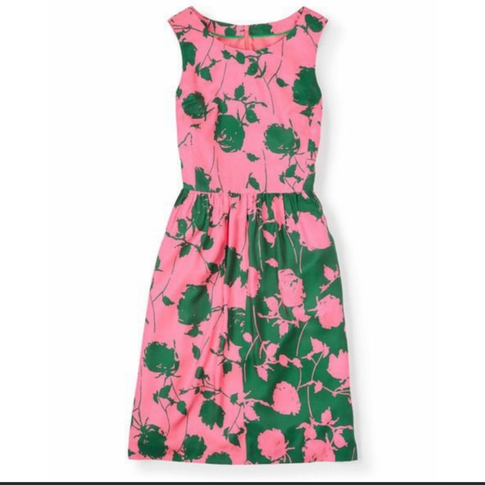 Boden pink and green Sylvia dress sz 16